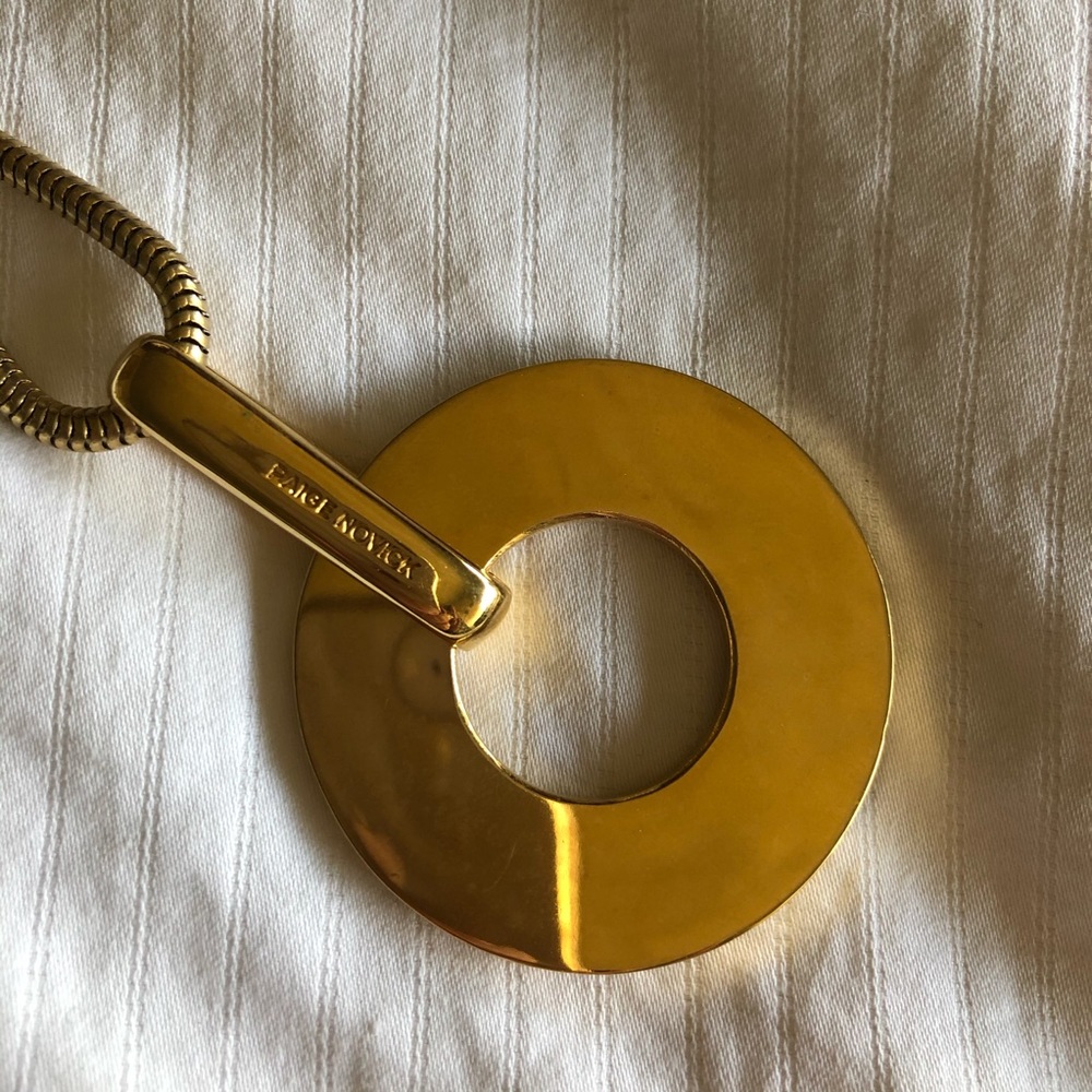 Paige Novick Gold Tone Retro Pendant